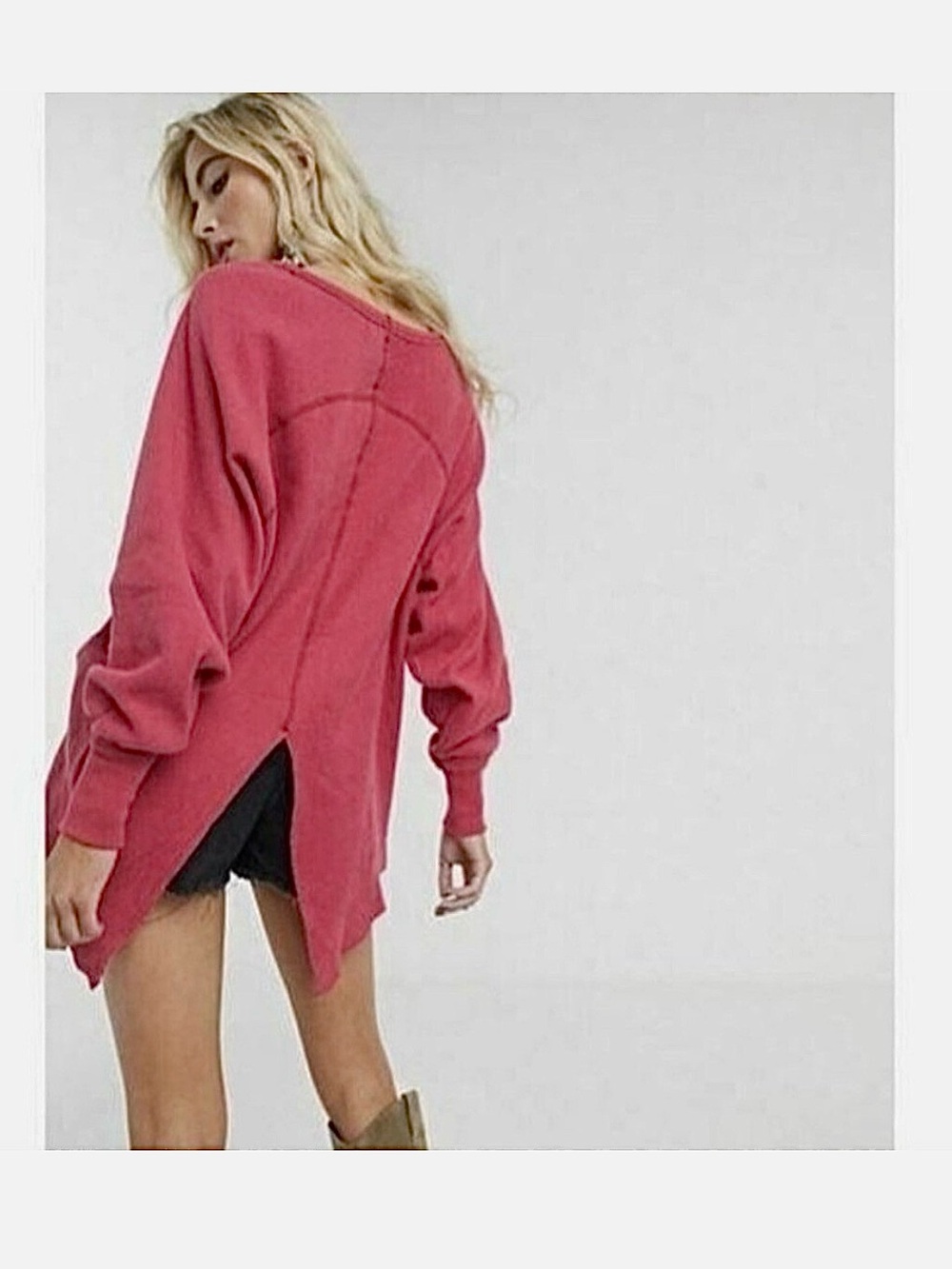 Free People Amelia Oversized Thermal Shirt